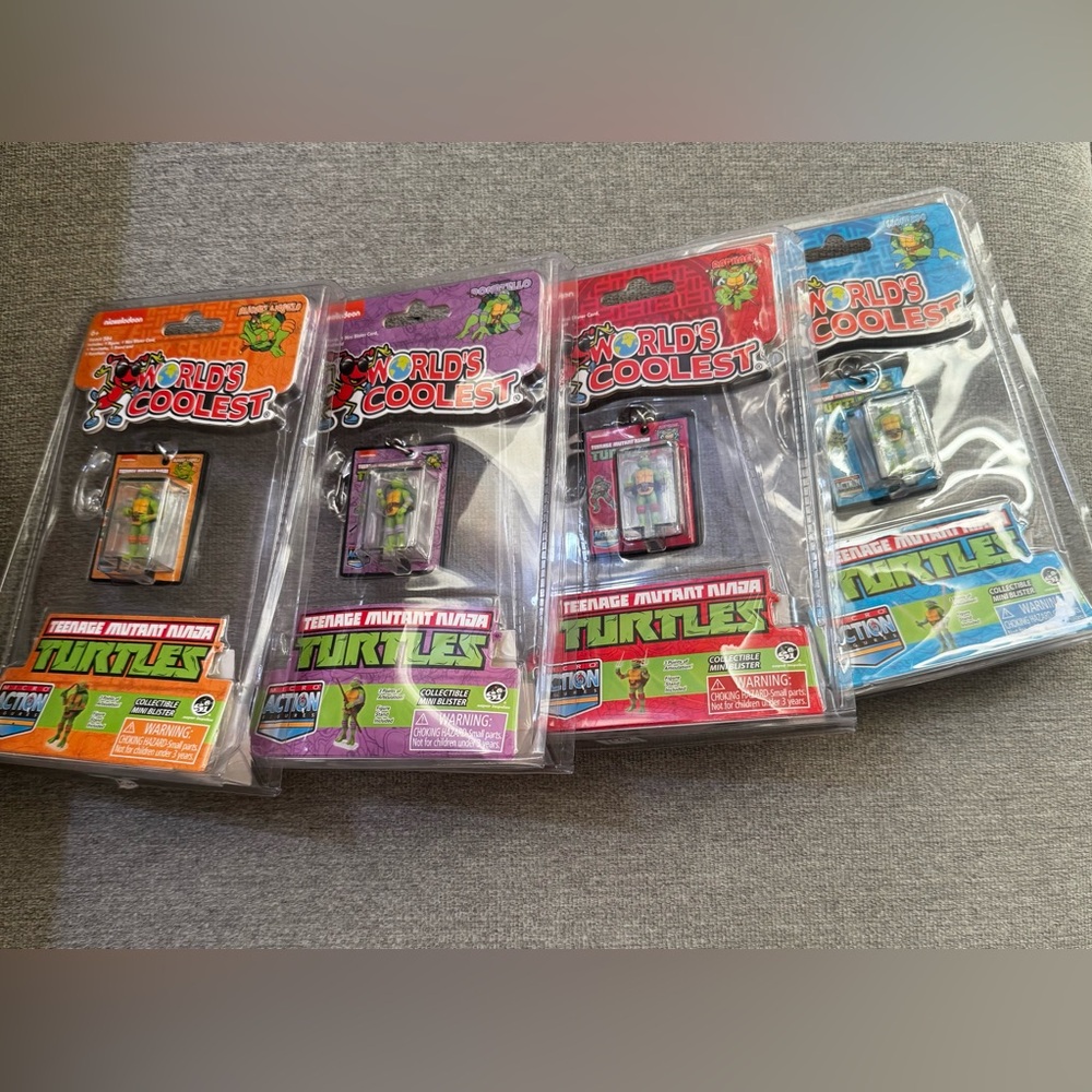 Teenage Mutant Ninja Turtles World's Micro Action Figure Complete Set